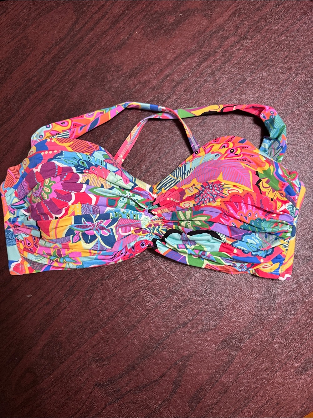 Bleu Rod Beattie Tropical Floral Bikini Top - Multicolor 40D